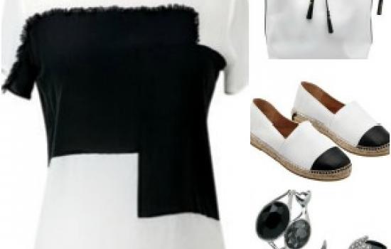 Mode 50 plus: shopping en noir et blanc  