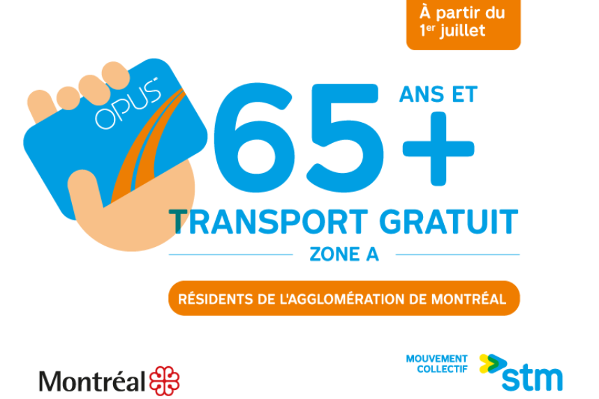 Gratuité 65+  Société de transport de Montréal