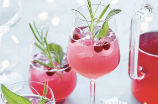 Punch de Noël aux canneberges